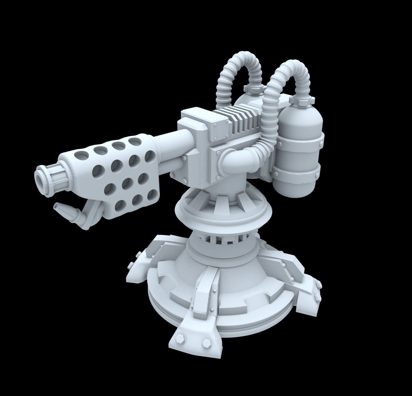 SCI FI TURRETS PACK 5pcs 3D print model_26