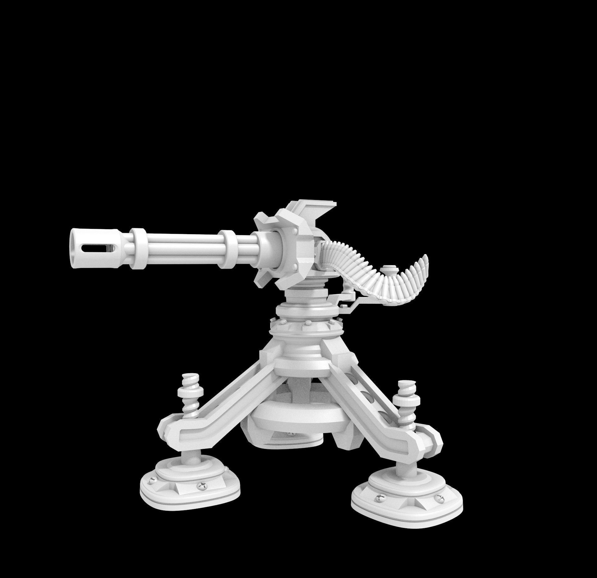 SCI FI TURRETS PACK 5pcs 3D print model_17