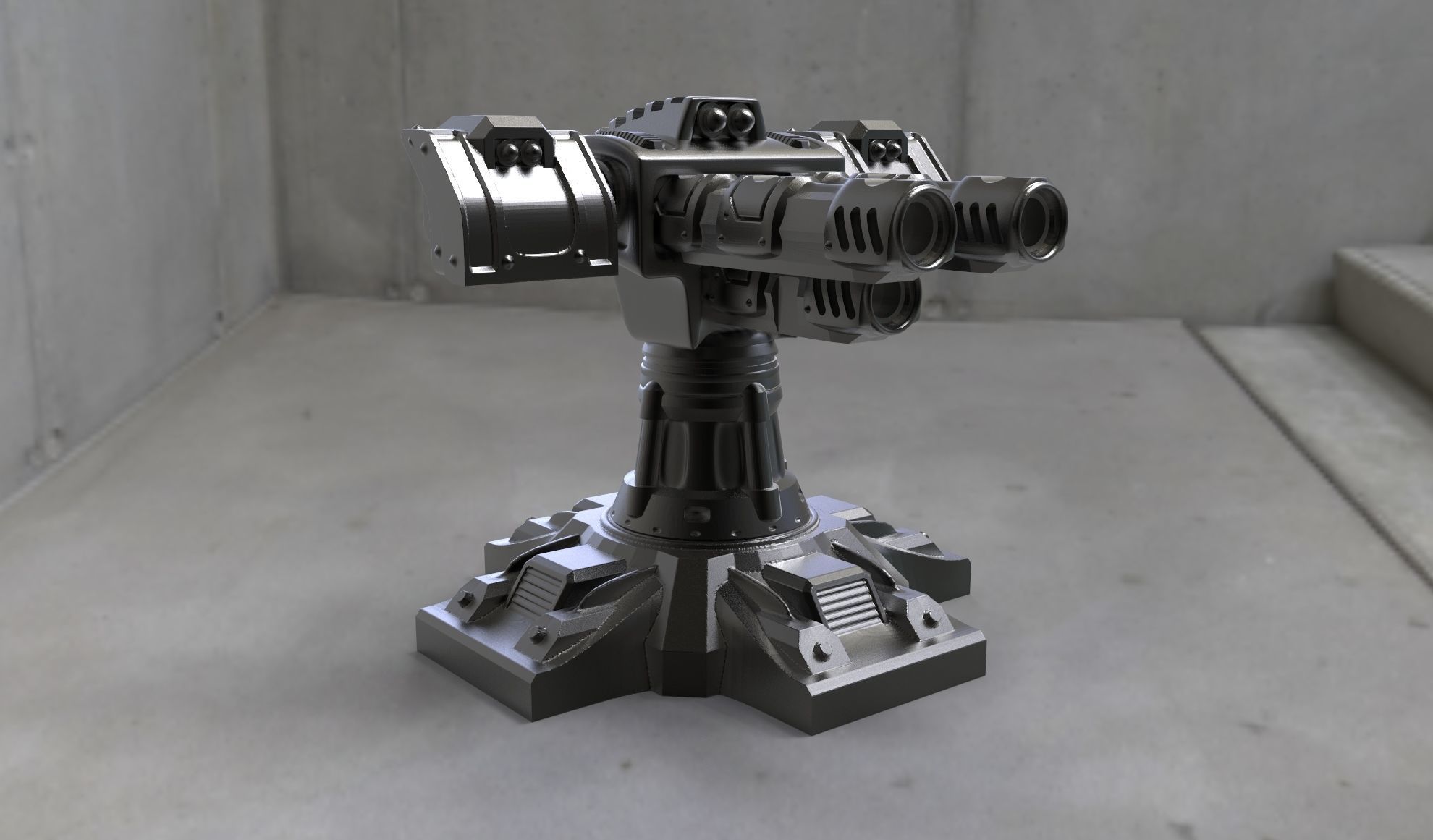 SCI FI TURRETS PACK 5pcs 3D print model_29