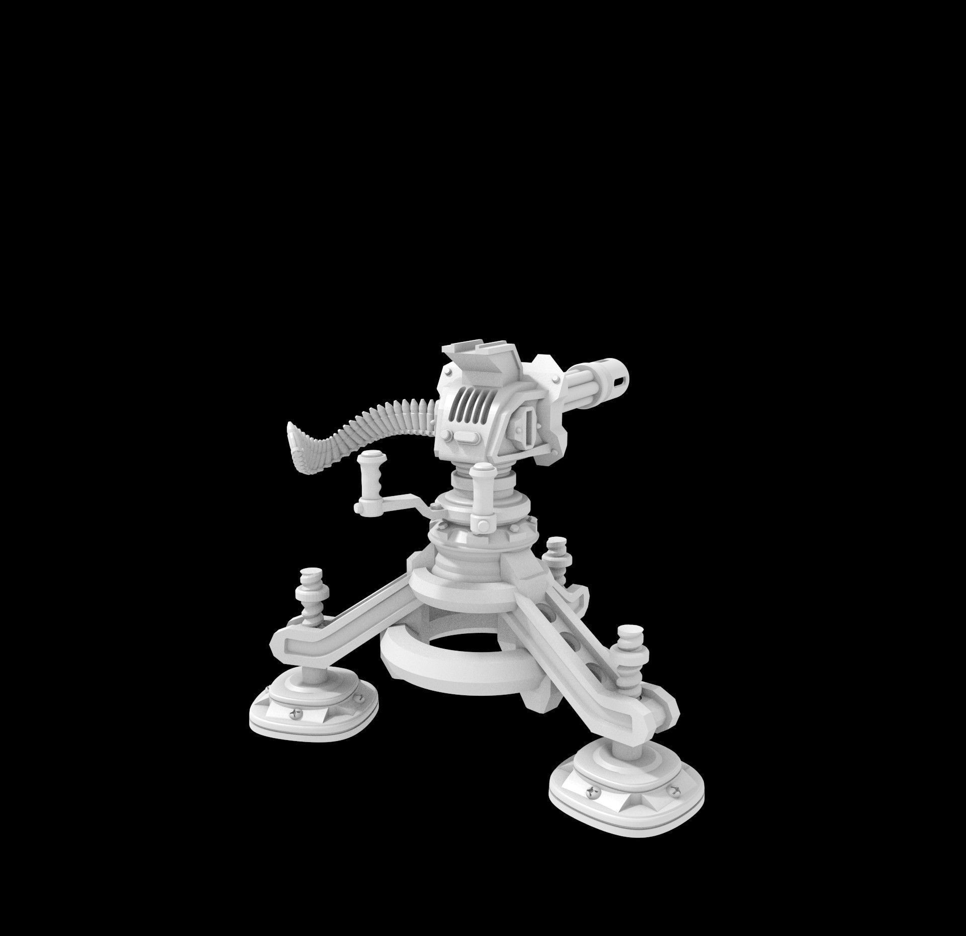 SCI FI TURRETS PACK 5pcs 3D print model_13