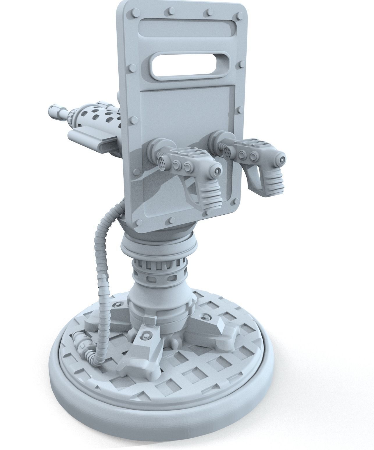 SCI FI TURRETS PACK 5pcs 3D print model_38