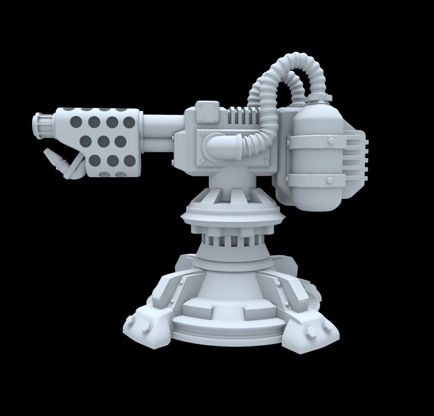 SCI FI TURRETS PACK 5pcs 3D print model_25