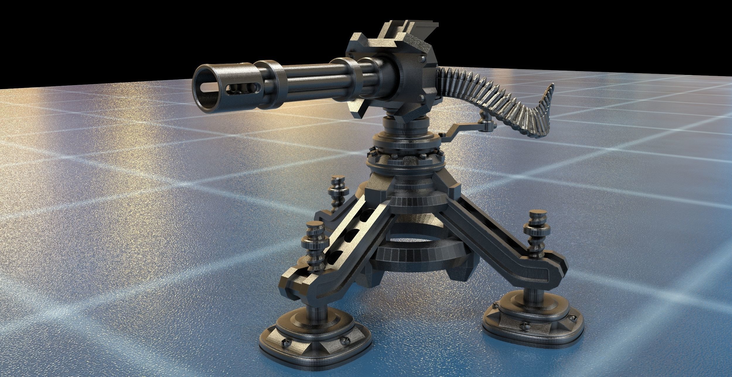 SCI FI TURRETS PACK 5pcs 3D print model_9