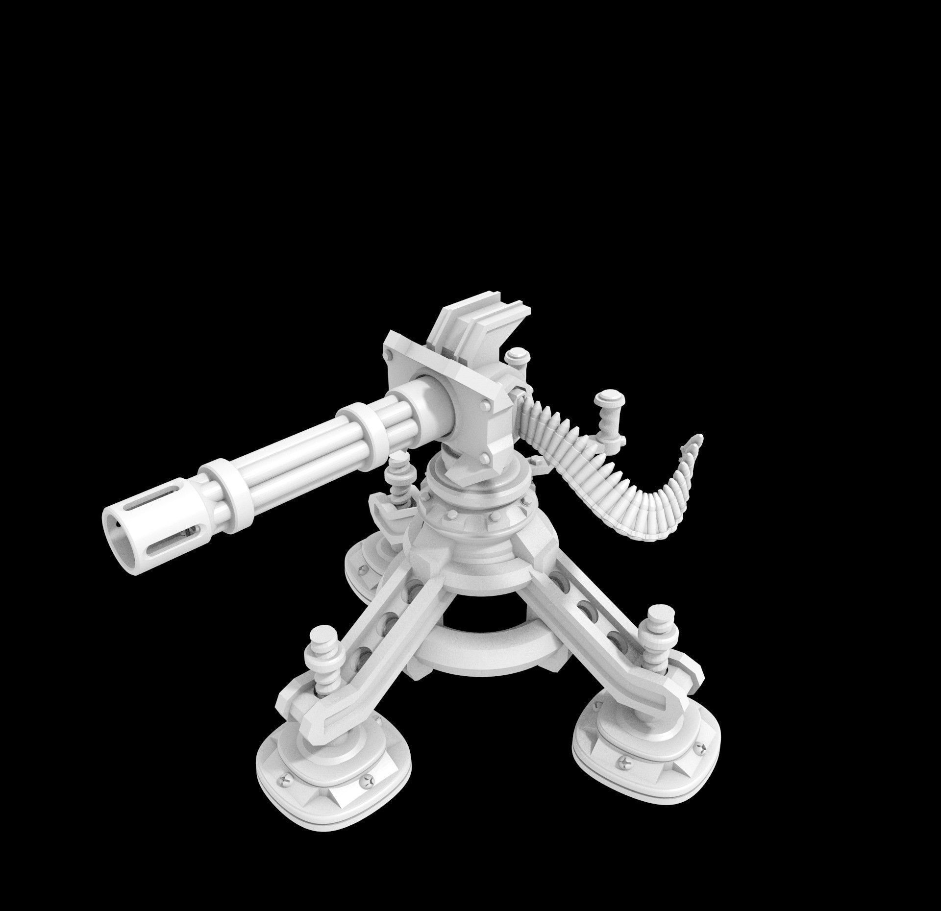 SCI FI TURRETS PACK 5pcs 3D print model_14