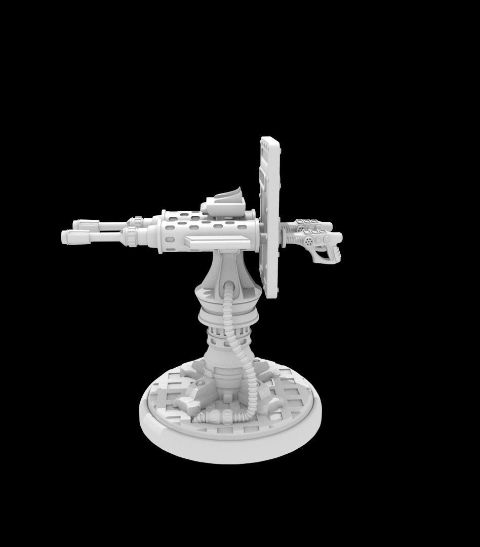 SCI FI TURRETS PACK 5pcs 3D print model_35