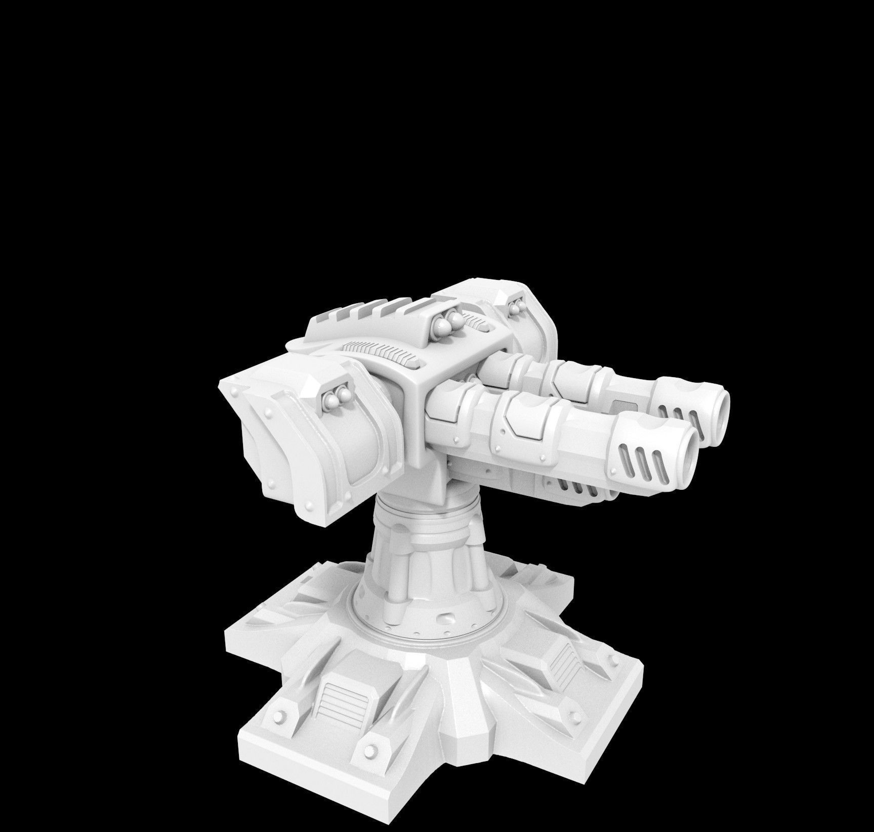SCI FI TURRETS PACK 5pcs 3D print model_27