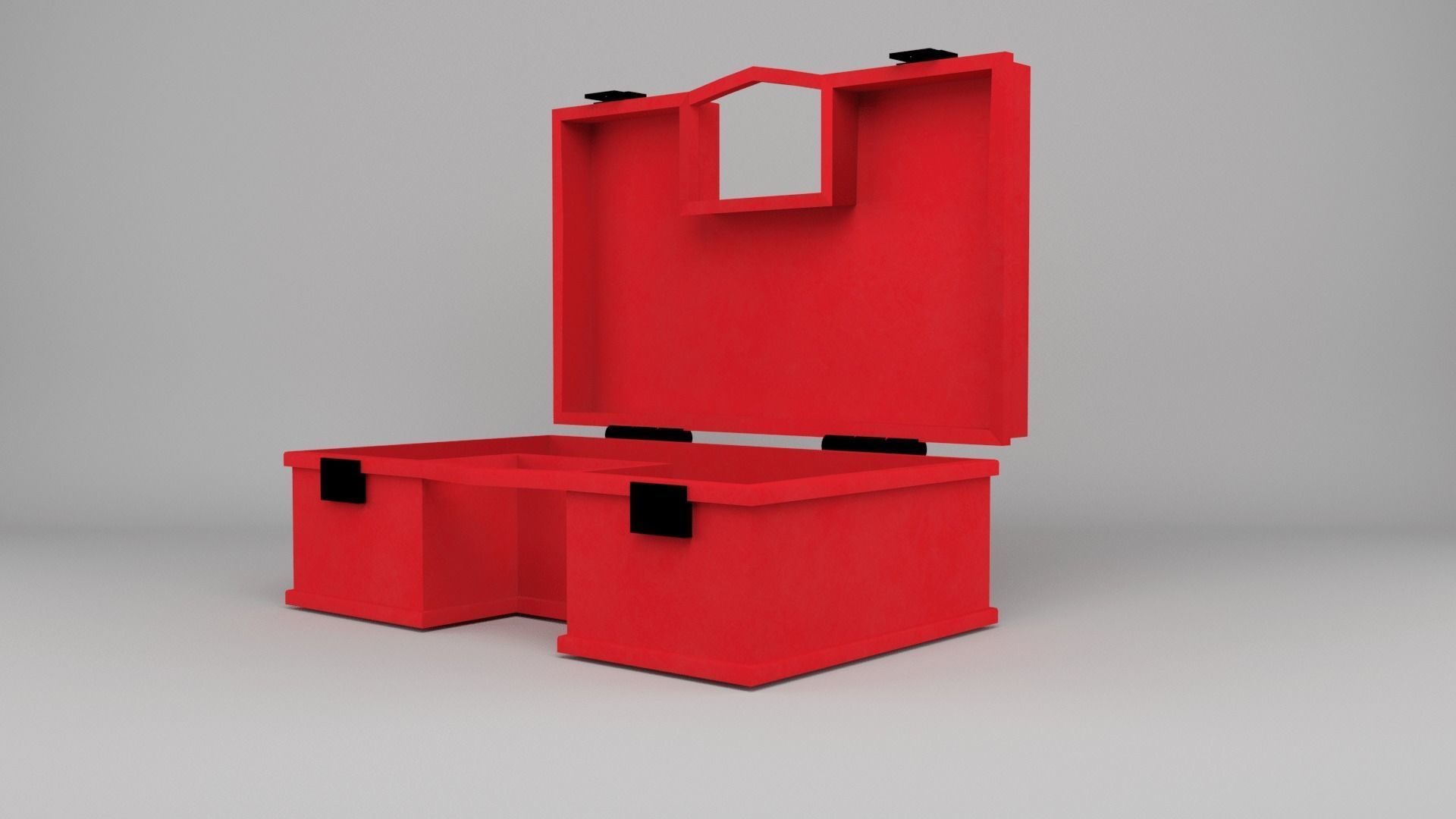  First Aid Box Low-poly 3D model_1