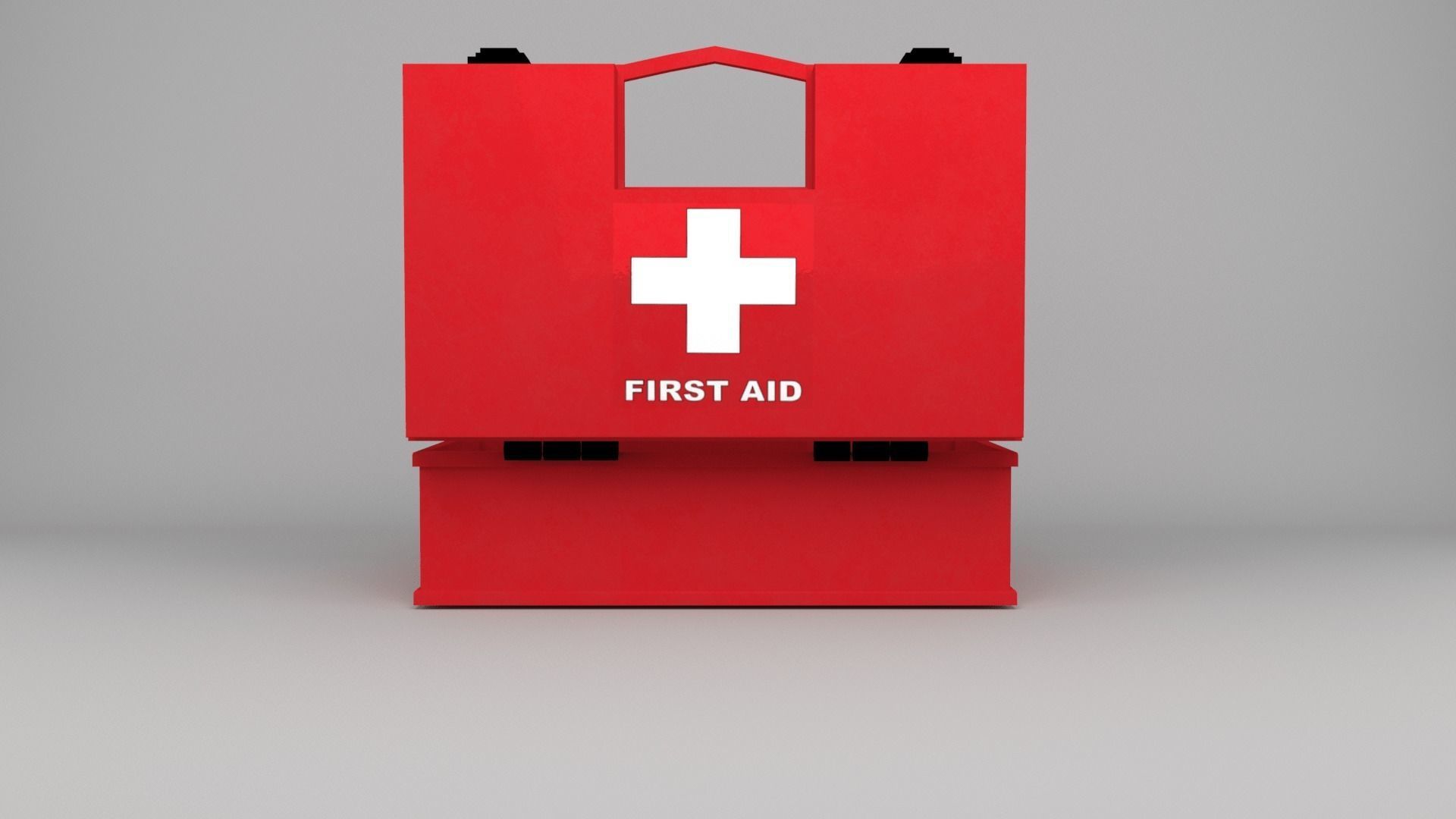  First Aid Box Low-poly 3D model_2
