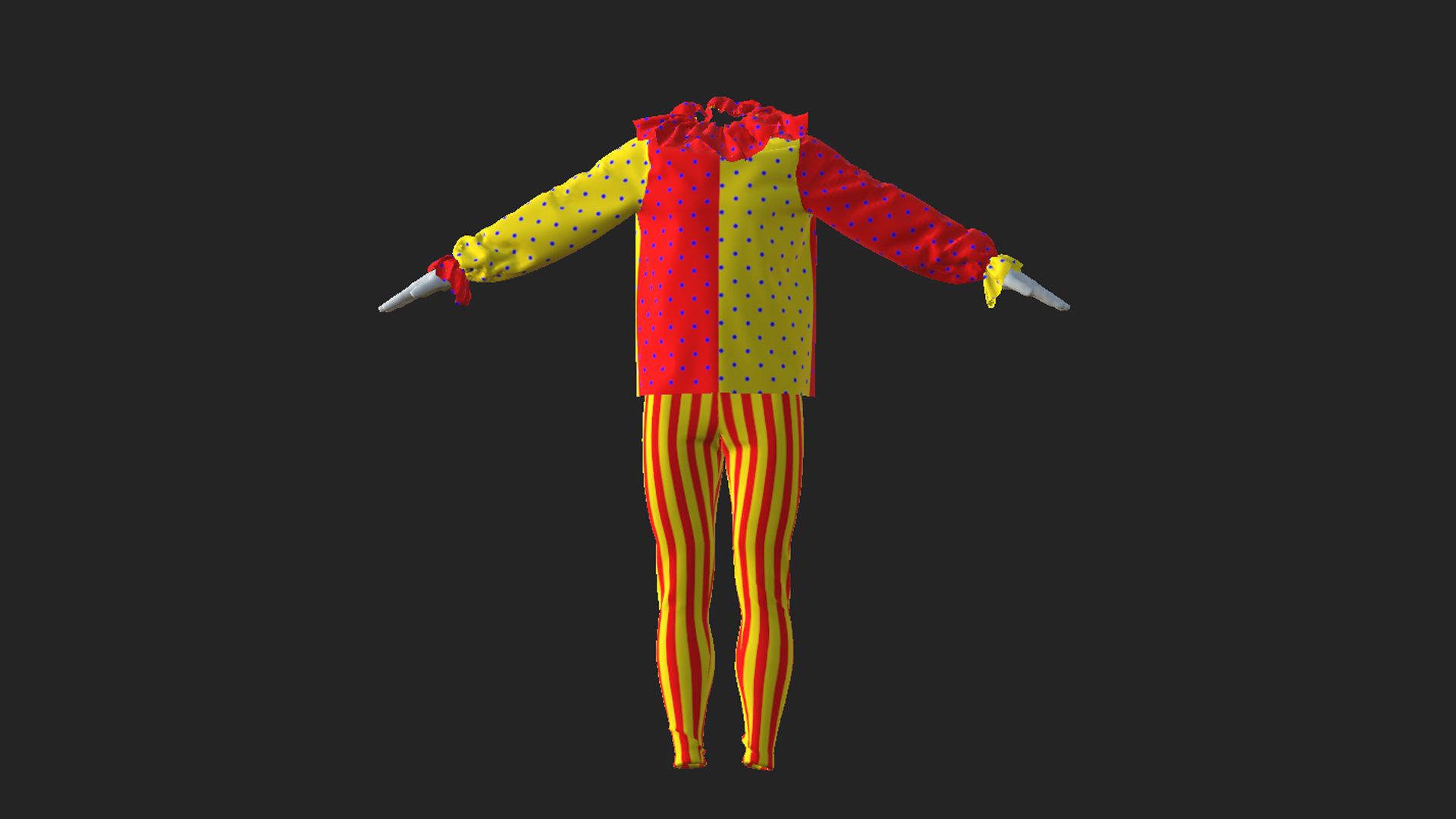 Clown Jester Low-poly 3D model_5