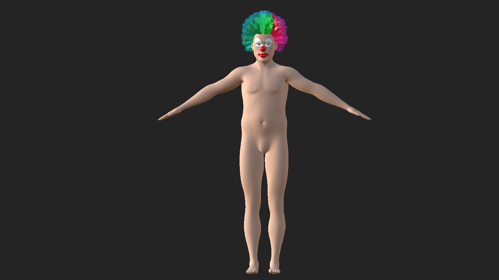 Clown Jester Low-poly 3D model_8