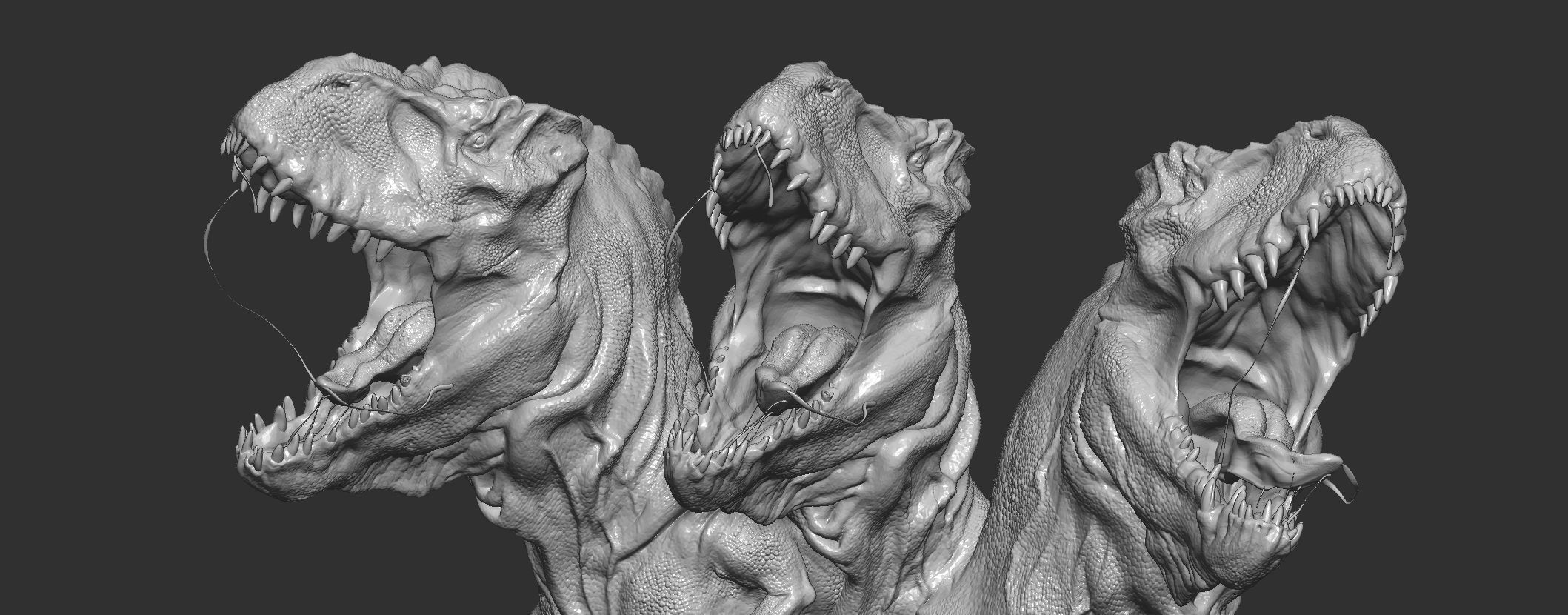 T- Rex t-rex head on wall 3D print model_4