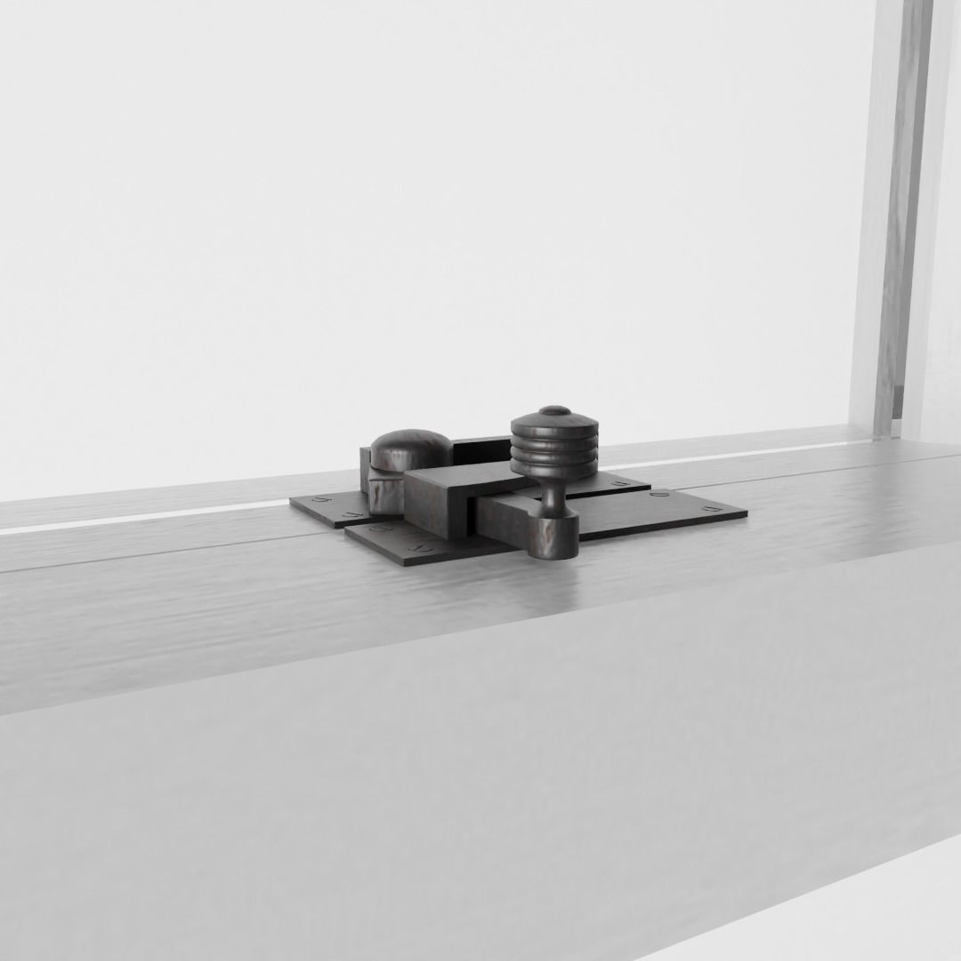 12 Panel Sash Window 3D model_3