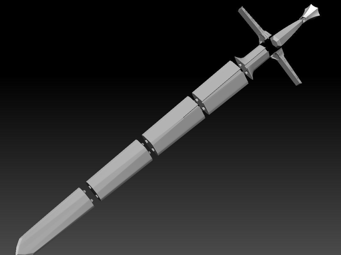 Geralt Silver Sword - Netflix Version 3D print model_12