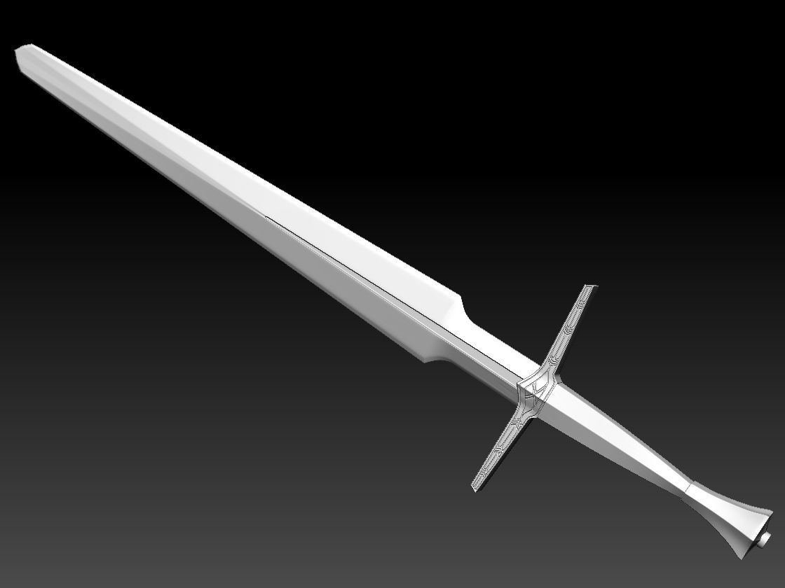 Geralt Silver Sword - Netflix Version 3D print model_5