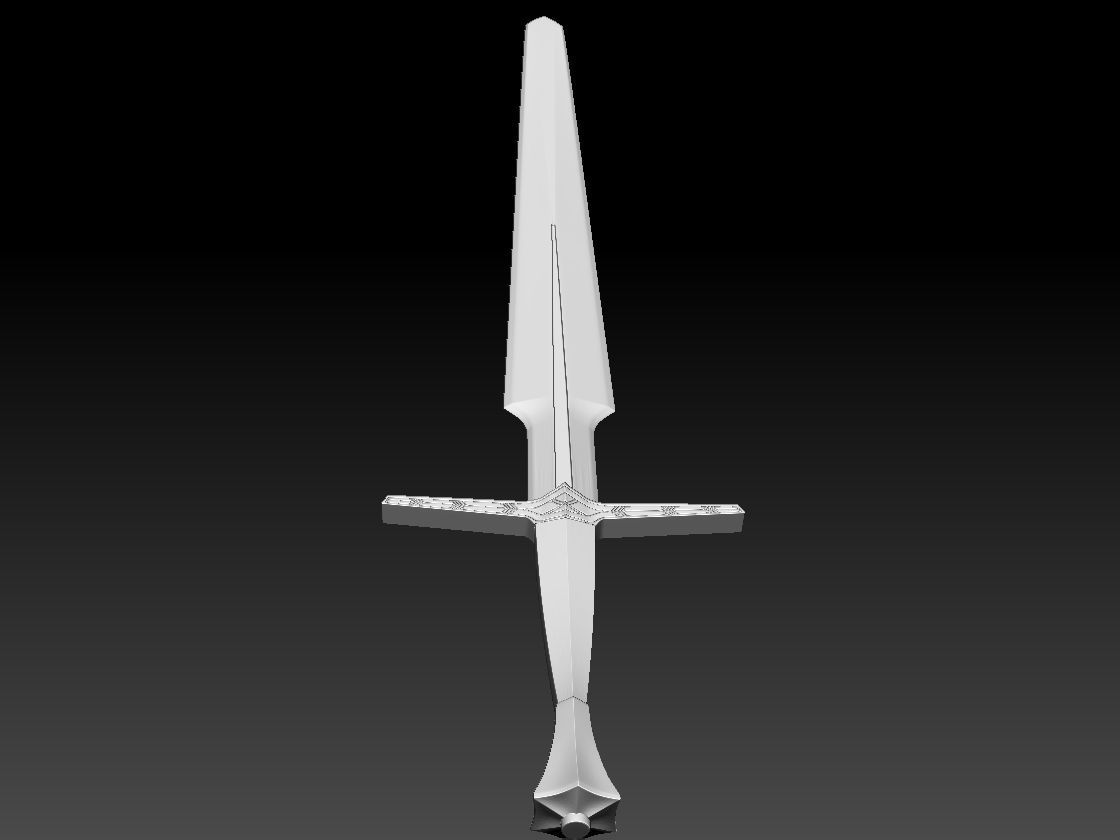 Geralt Silver Sword - Netflix Version 3D print model_3