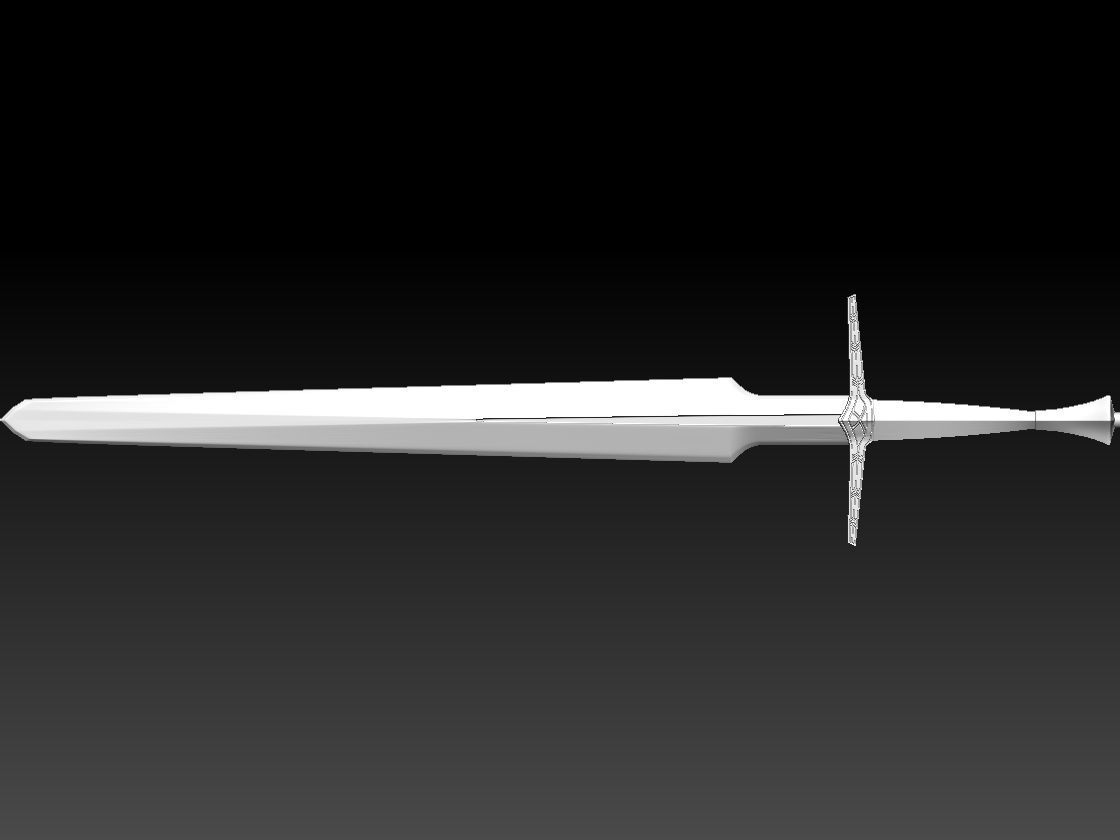 Geralt Silver Sword - Netflix Version 3D print model_7