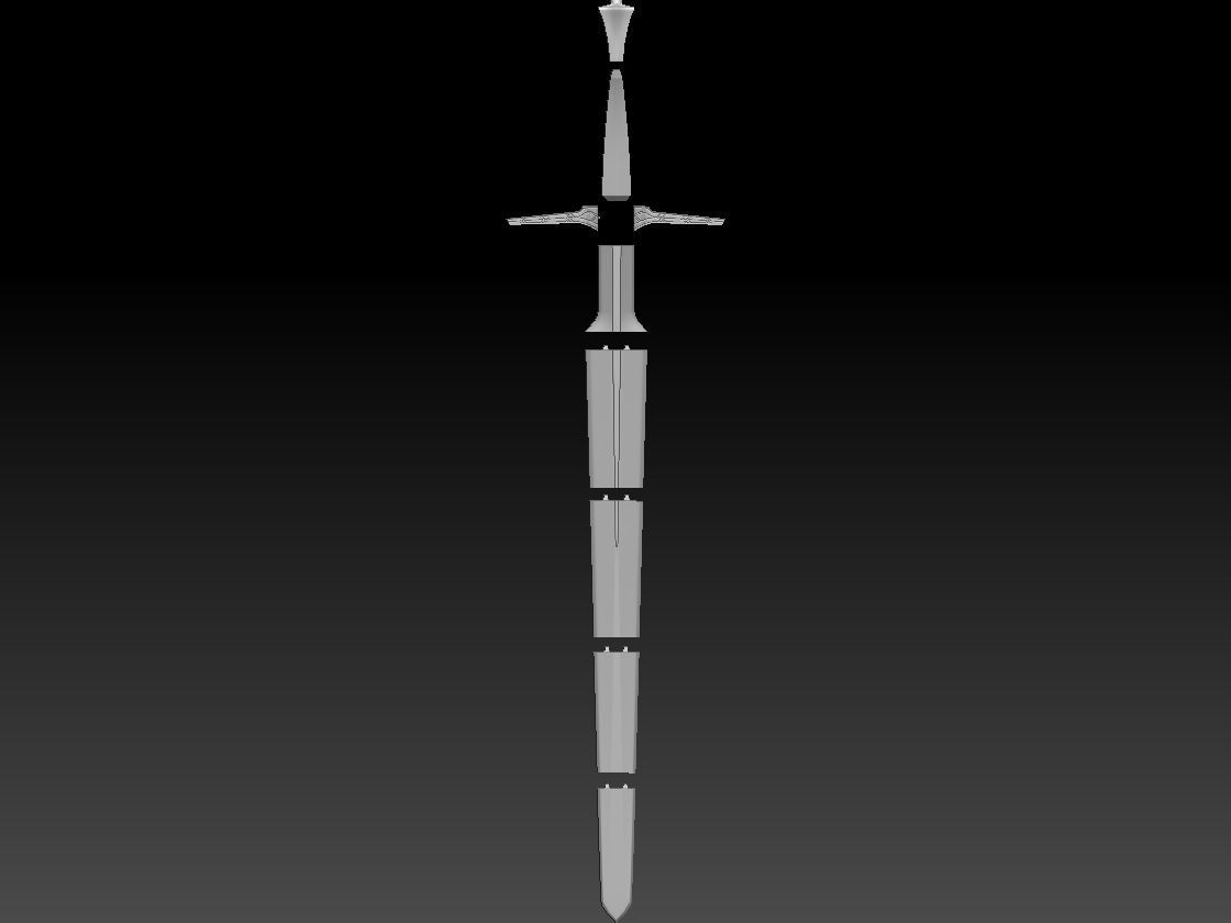 Geralt Silver Sword - Netflix Version 3D print model_8