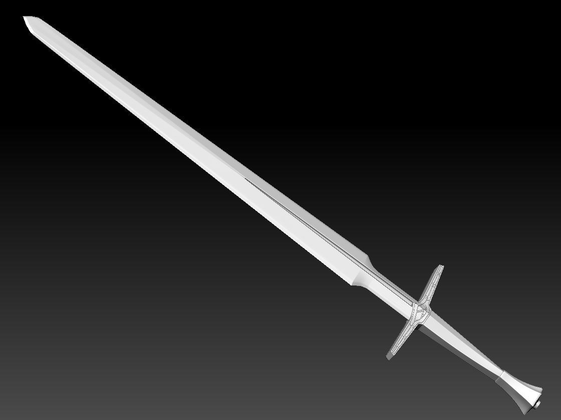 Geralt Silver Sword - Netflix Version 3D print model_6