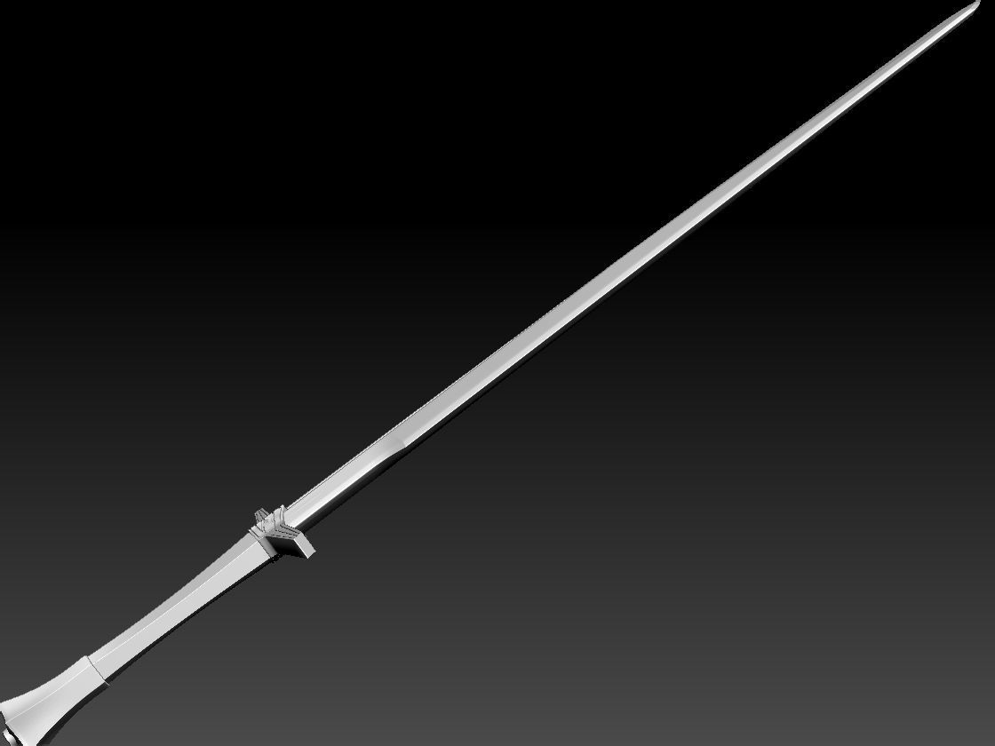 Geralt Silver Sword - Netflix Version 3D print model_4