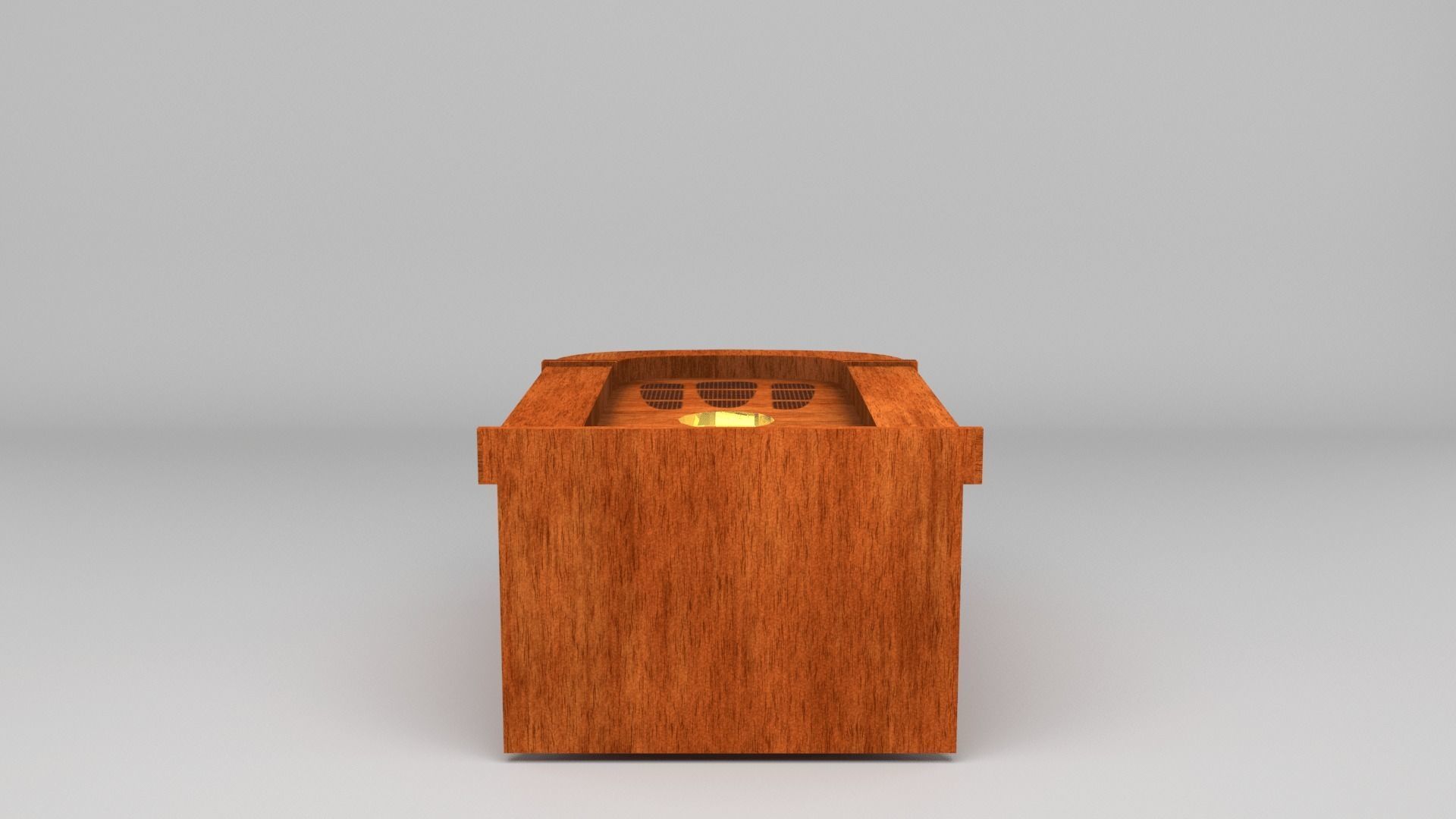 vintage radio Low-poly 3D model_4