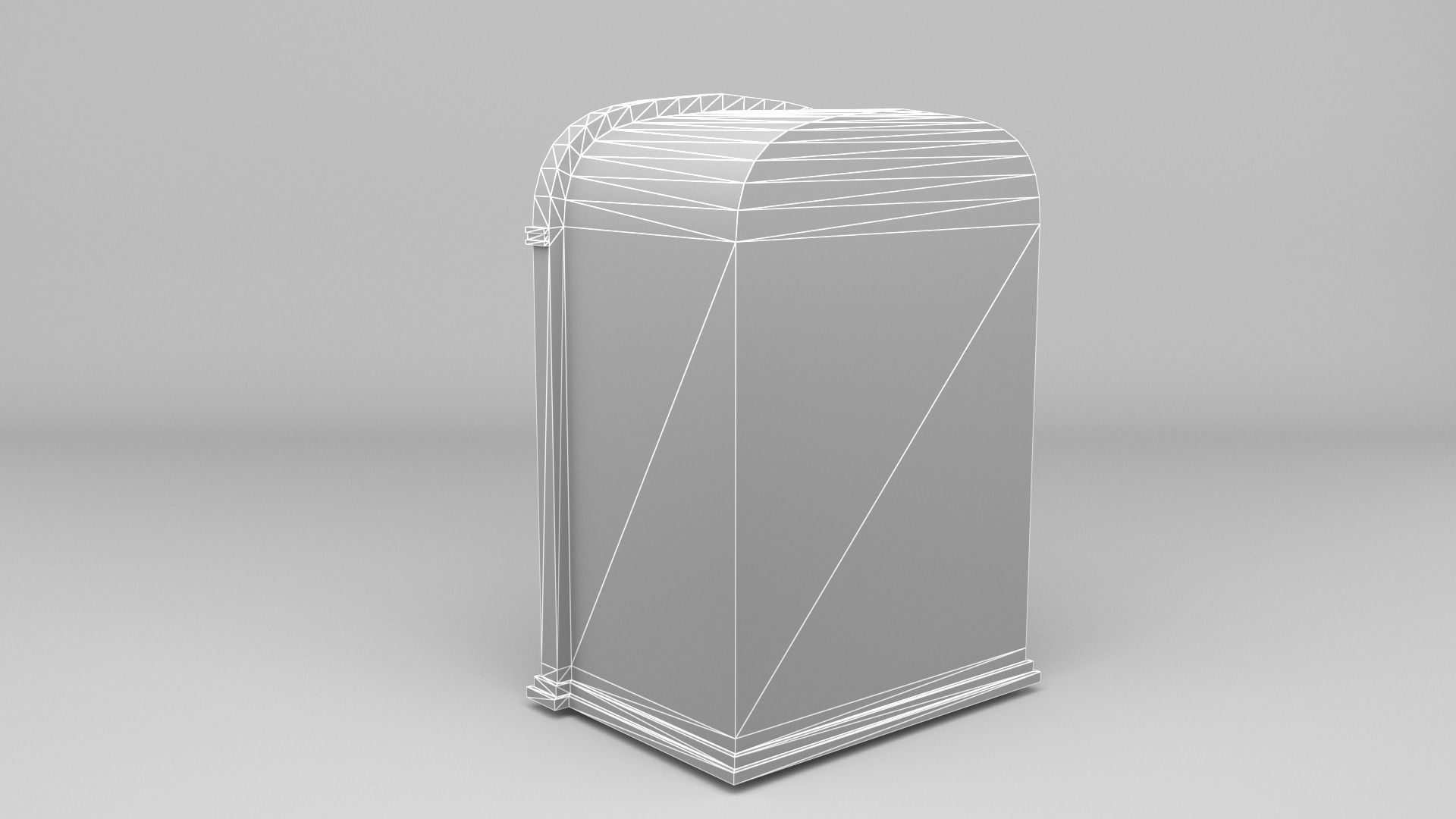 vintage radio Low-poly 3D model_10