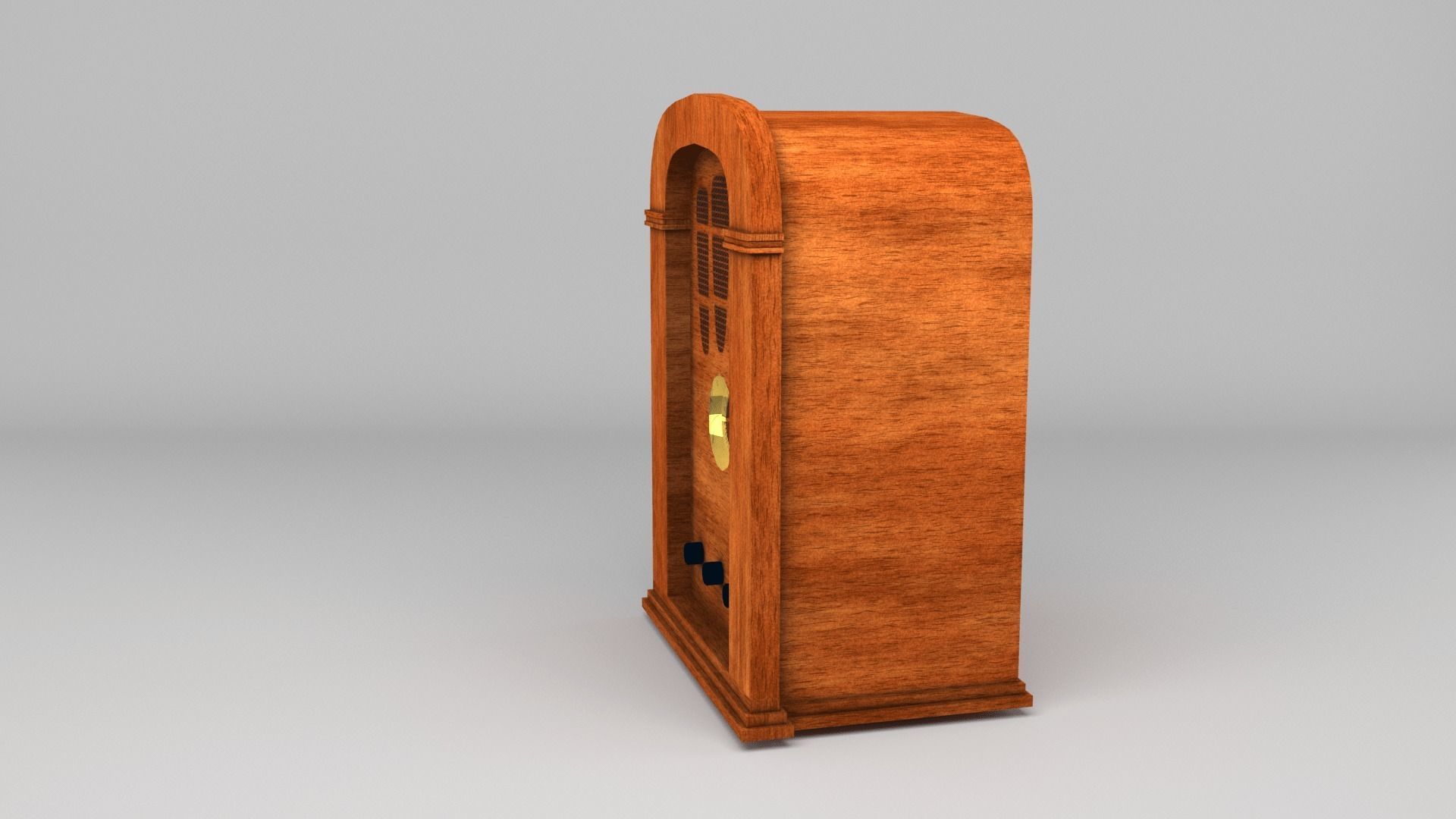 vintage radio Low-poly 3D model_2