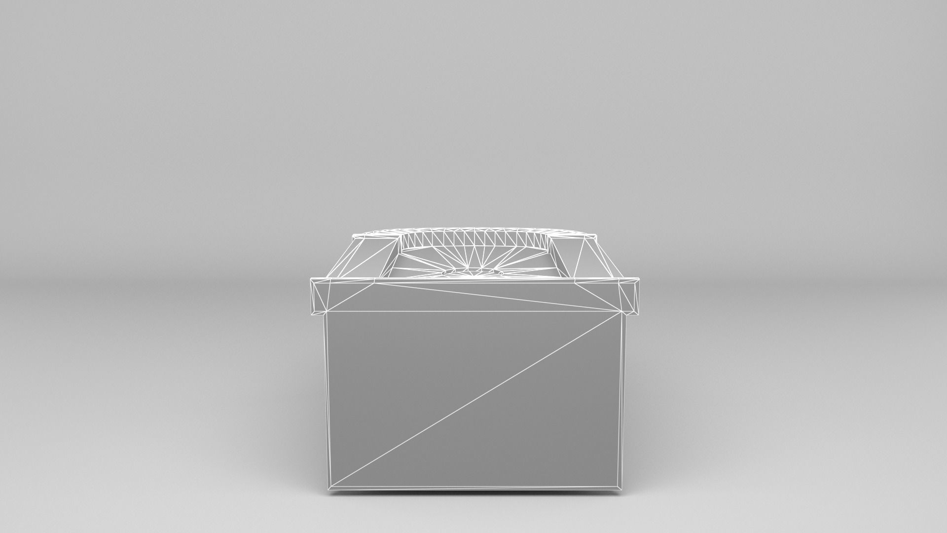 vintage radio Low-poly 3D model_11