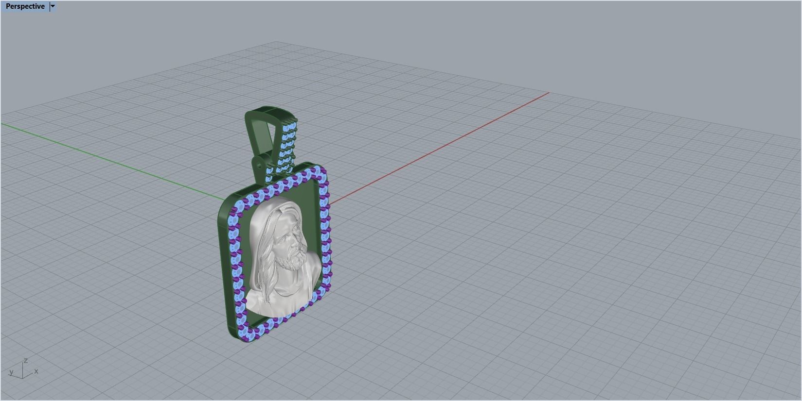 pendant jesus 3D print model_17