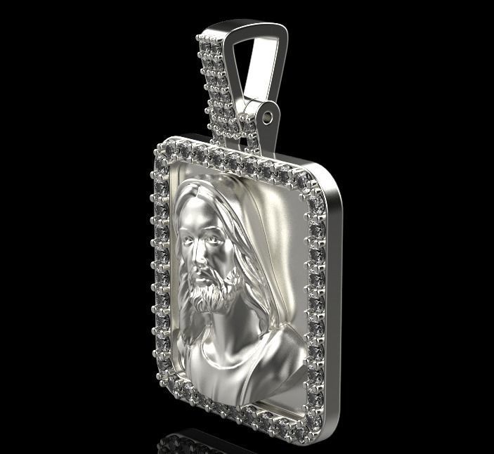 pendant jesus 3D print model_11