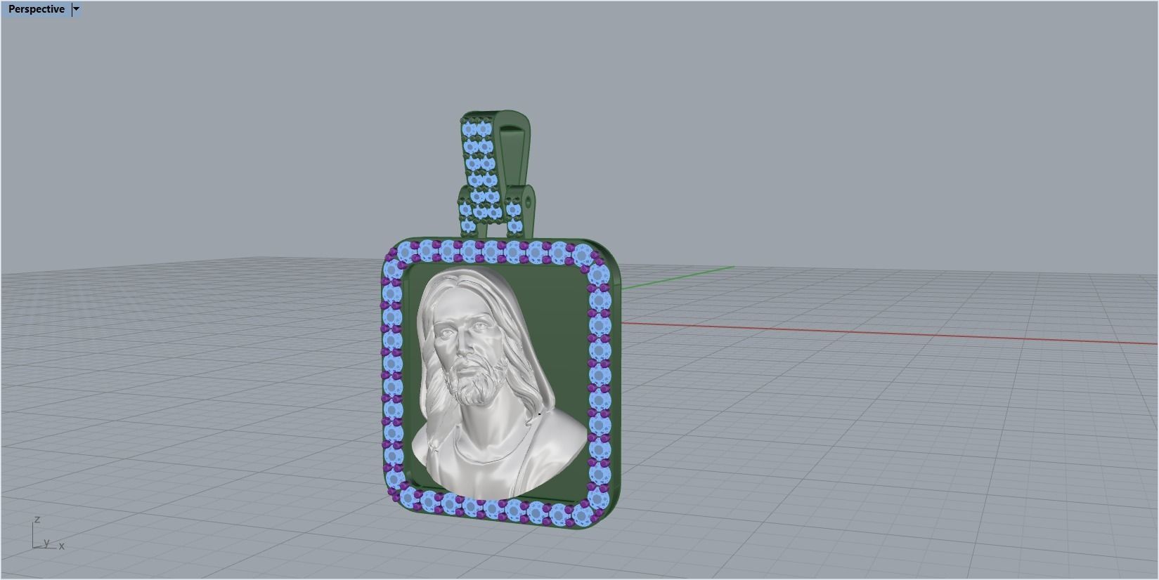 pendant jesus 3D print model_16