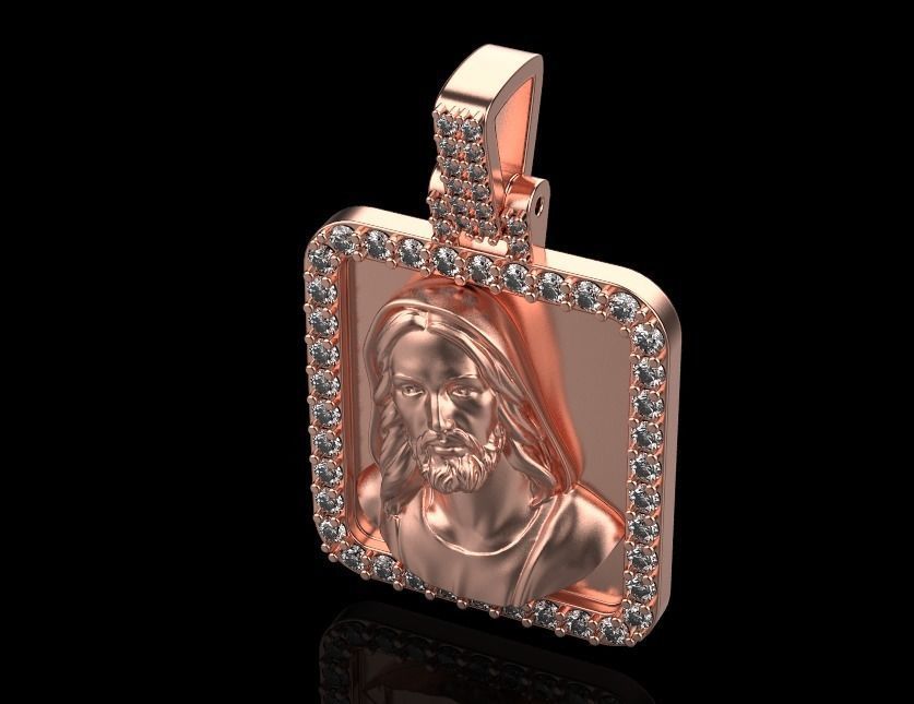 pendant jesus 3D print model_14