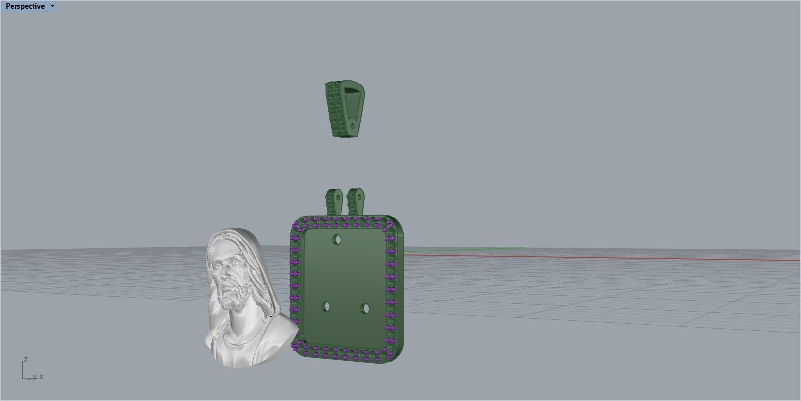 pendant jesus 3D print model_20