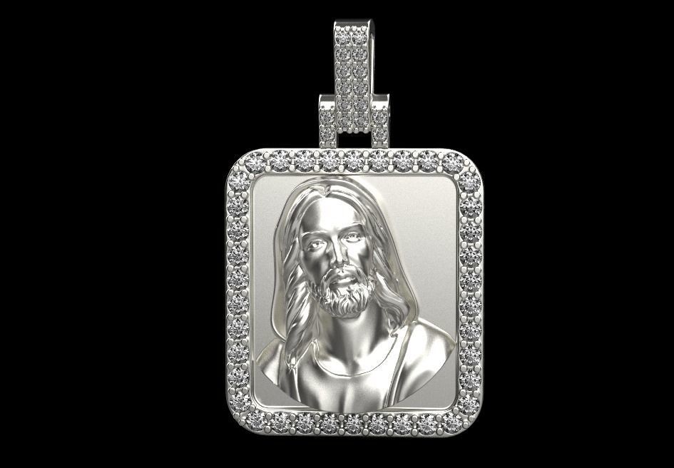 pendant jesus 3D print model_10