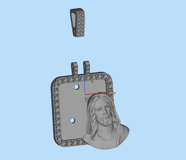 pendant jesus 3D print model_21