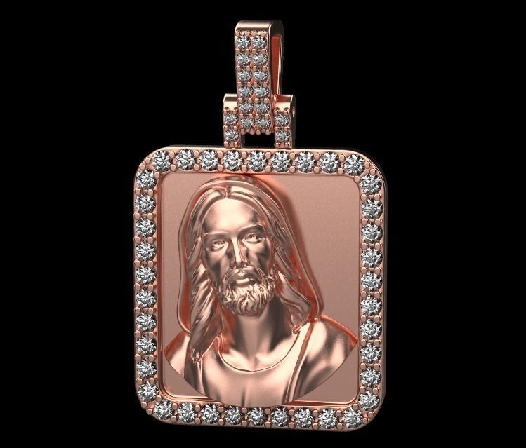 pendant jesus 3D print model_13