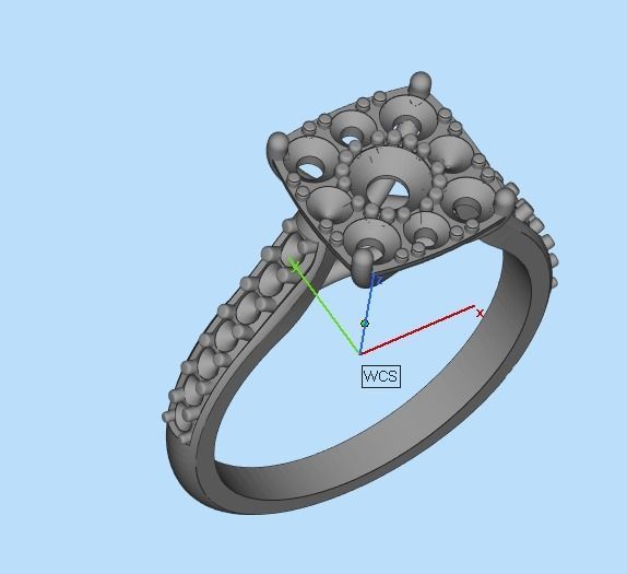 diamond wedding ring 3D print model_25