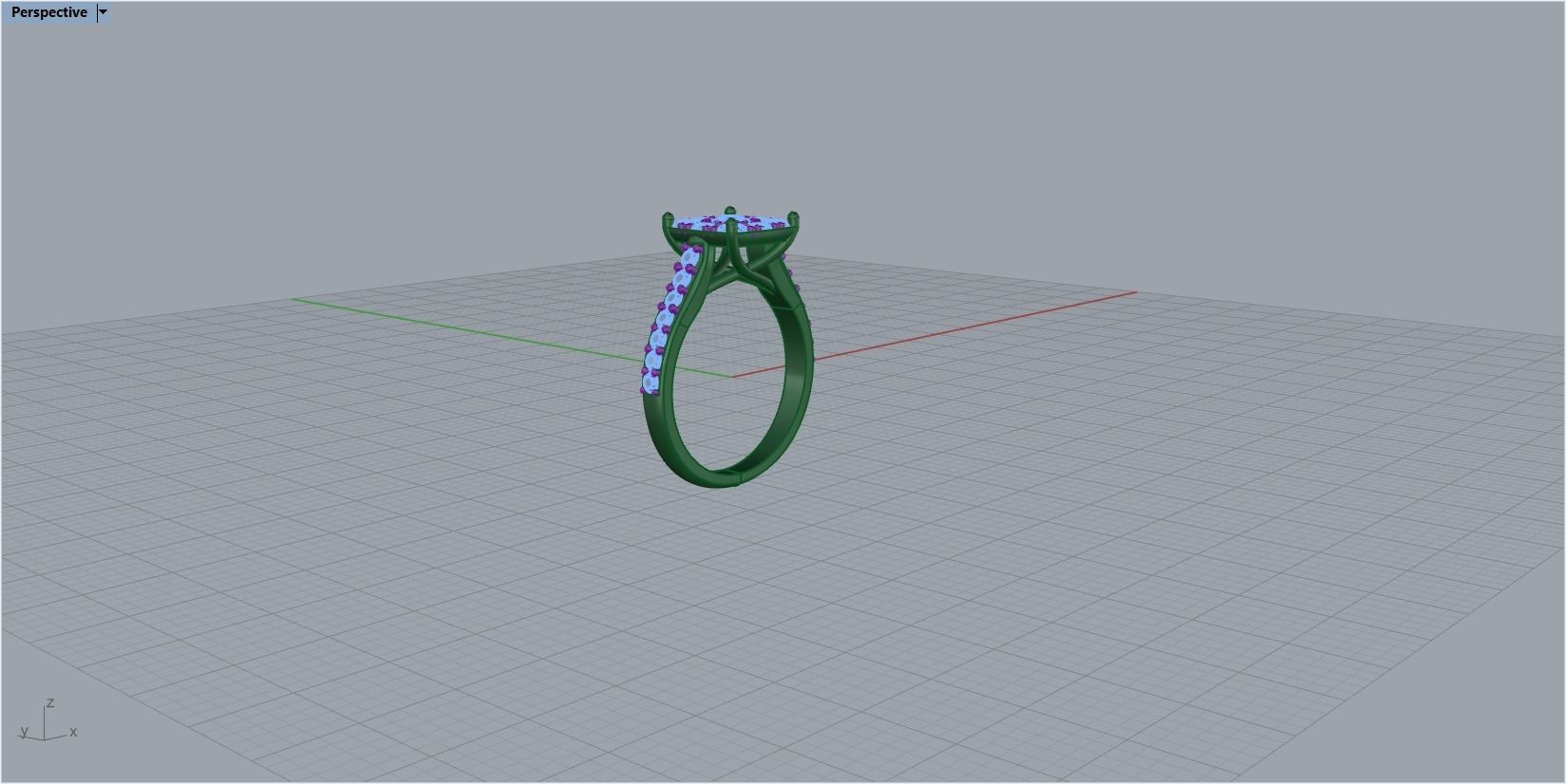 diamond wedding ring 3D print model_19