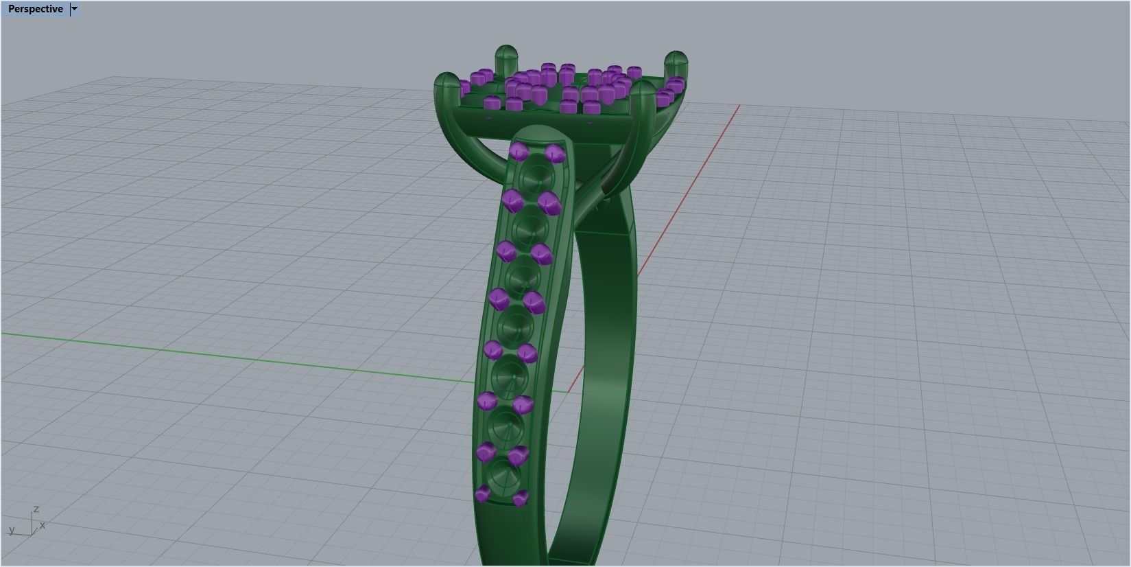 diamond wedding ring 3D print model_22