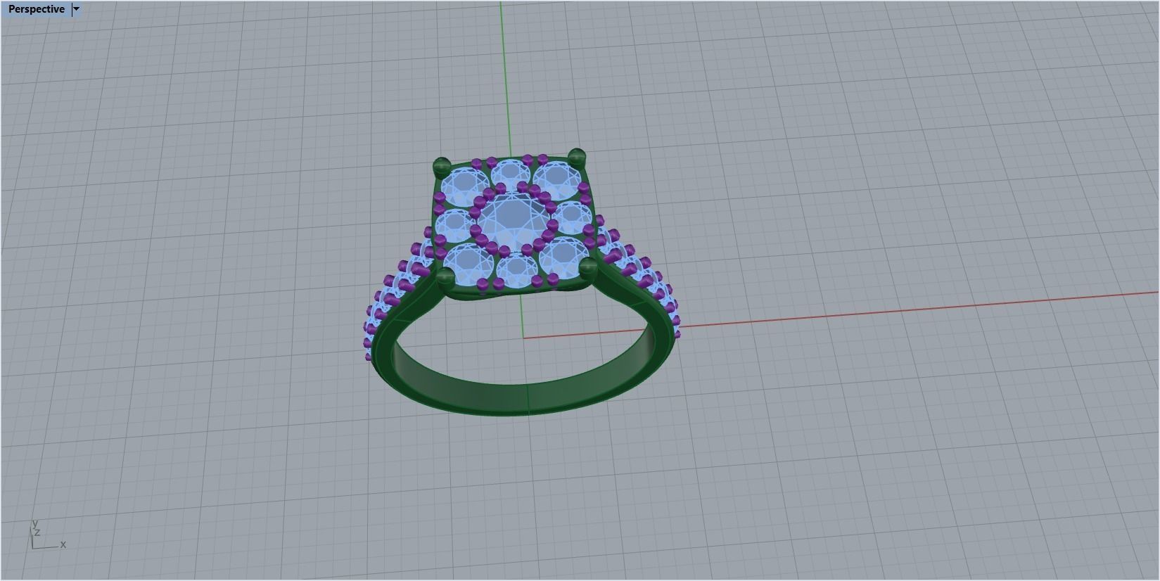 diamond wedding ring 3D print model_20