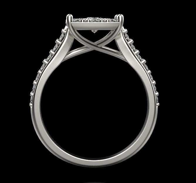 diamond wedding ring 3D print model_9