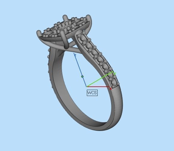 diamond wedding ring 3D print model_23