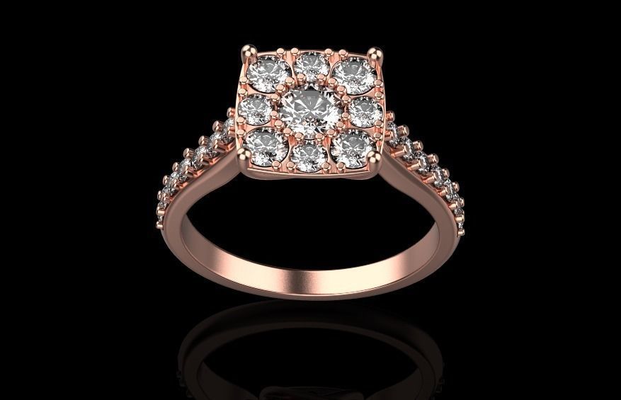 diamond wedding ring 3D print model_16