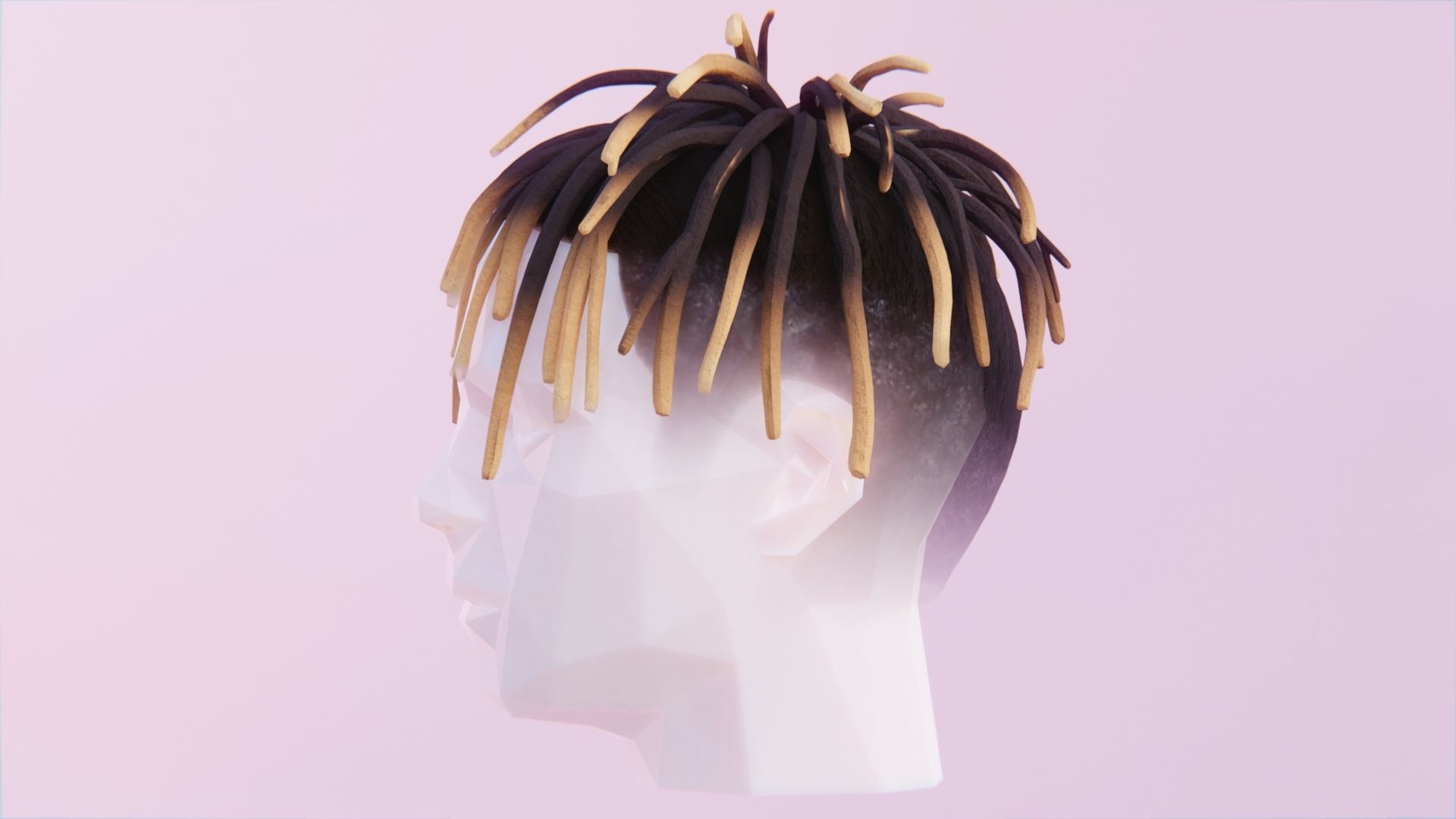Dreads Inspired by Juice Wrld Low-poly 3D model_2