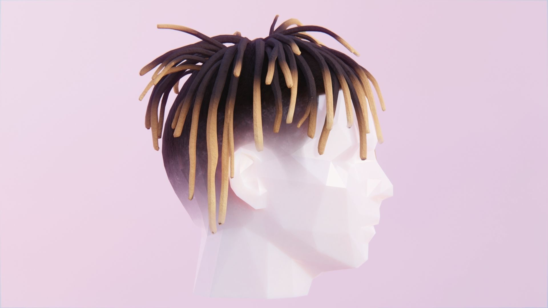 Dreads Inspired by Juice Wrld Low-poly 3D model_3