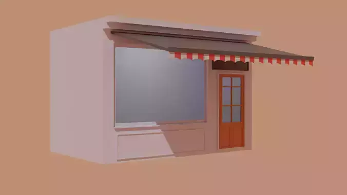 Store shop with awning