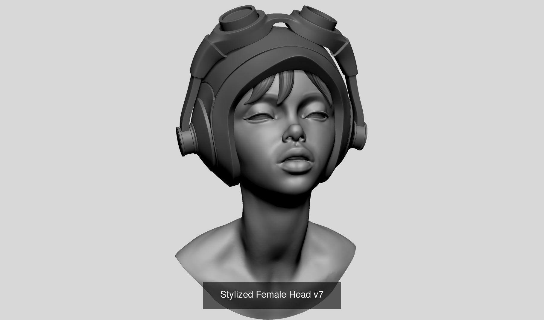 Male Female Head Bundle 3D Model Collection_6