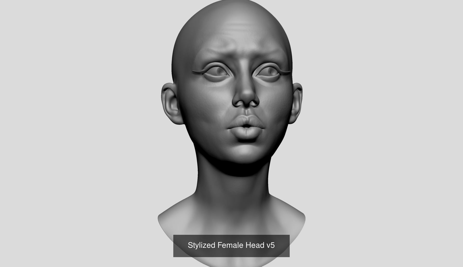 Male Female Head Bundle 3D Model Collection_2