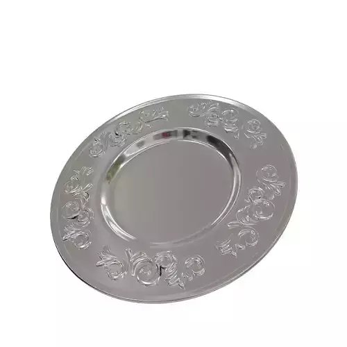 Silver saucer plate