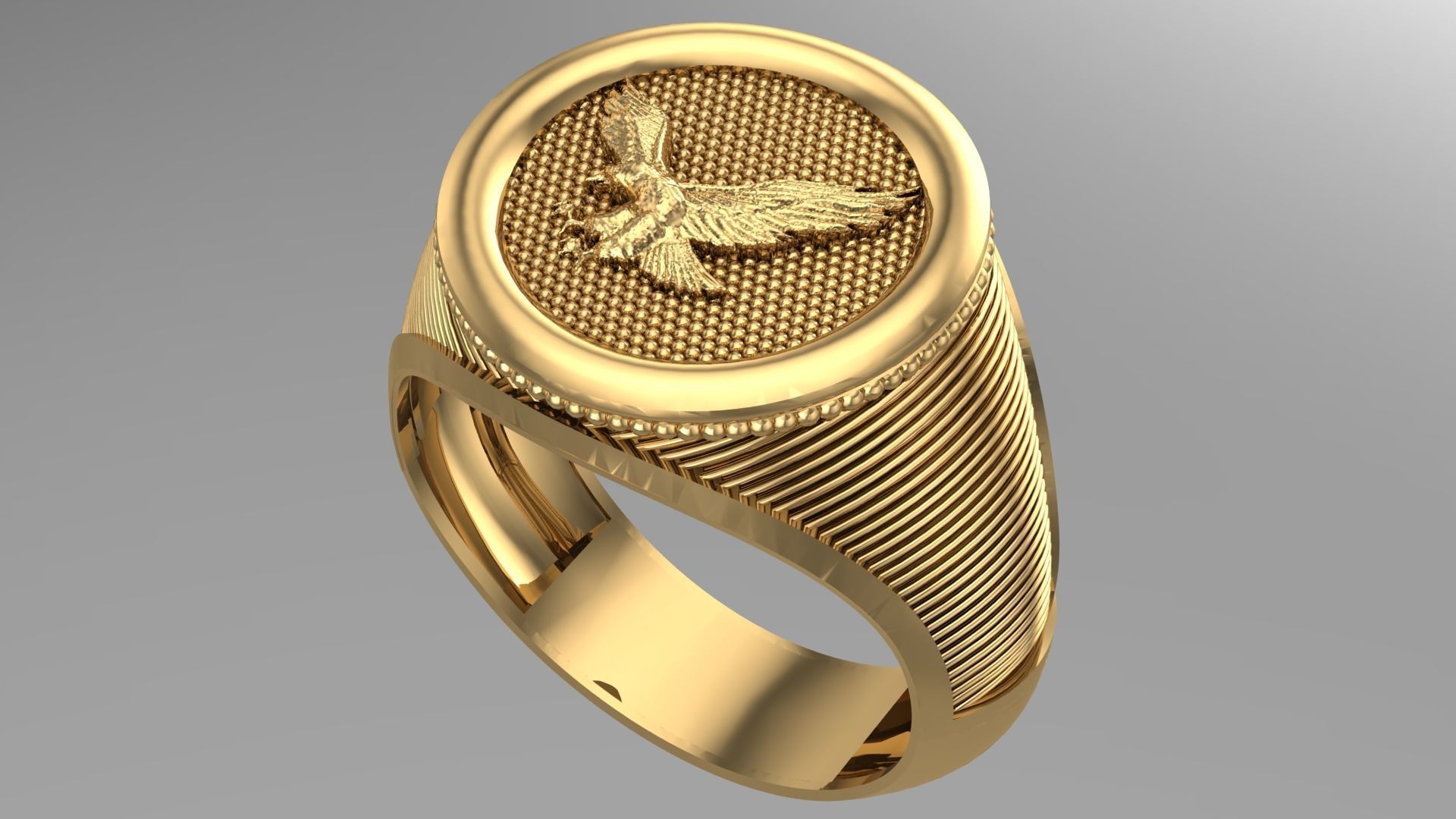 MENS RINGS WITH MOTIF - R03 3D print model_1