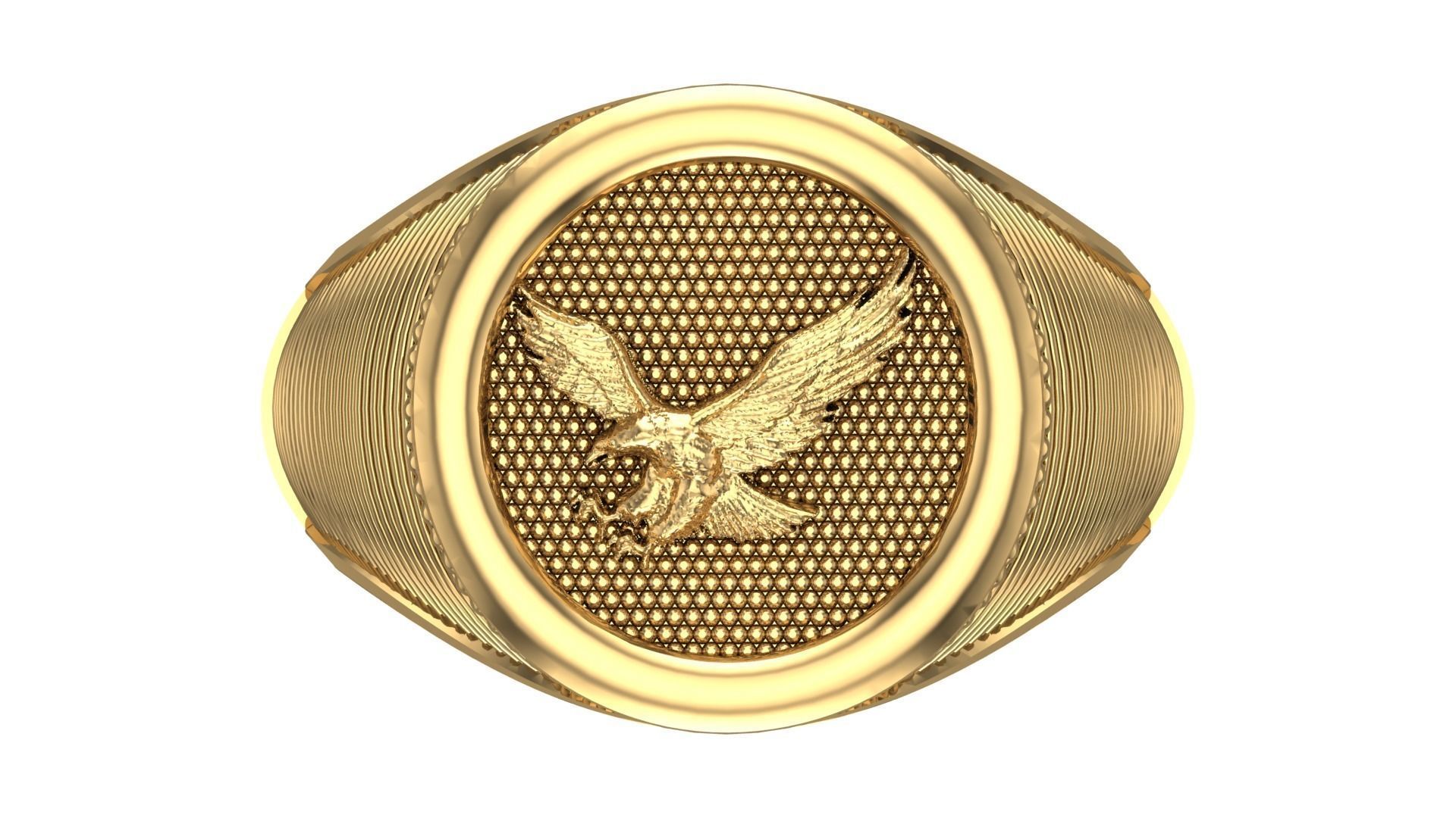 MENS RINGS WITH MOTIF - R03 3D print model_4